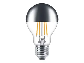 Produktfoto för Philips - Päronlampa LED 7,2W Filament Toppreflektor (650lm) E27