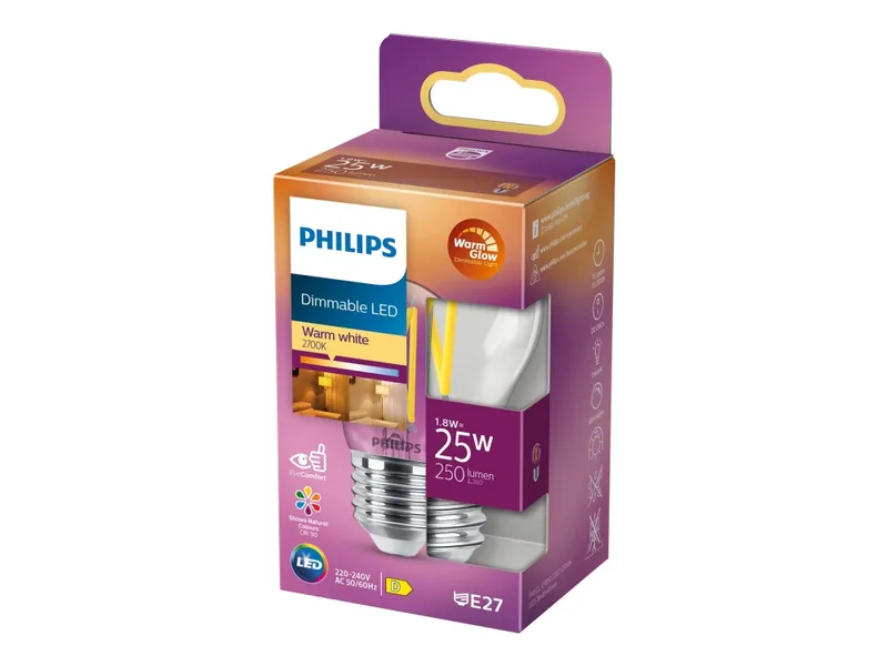 Alternativ bild 0 för Philips - Päronlampa LED Classic Filament 25W (340lm) Dim. Klot E27