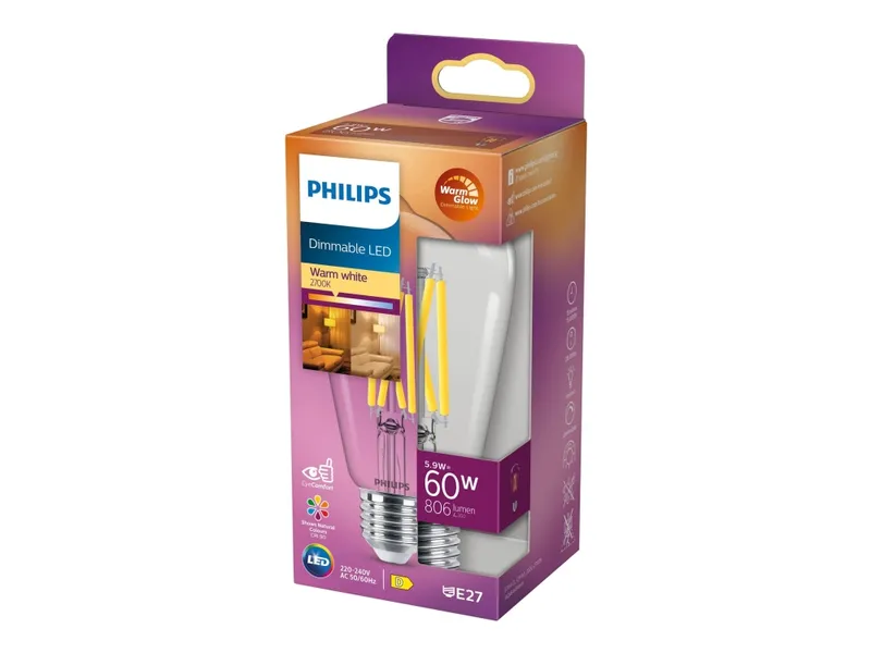 Alternativ bild 0 för Philips - Päronlampa LED LED 7W (806lm) SRT64 Dimmbar E27