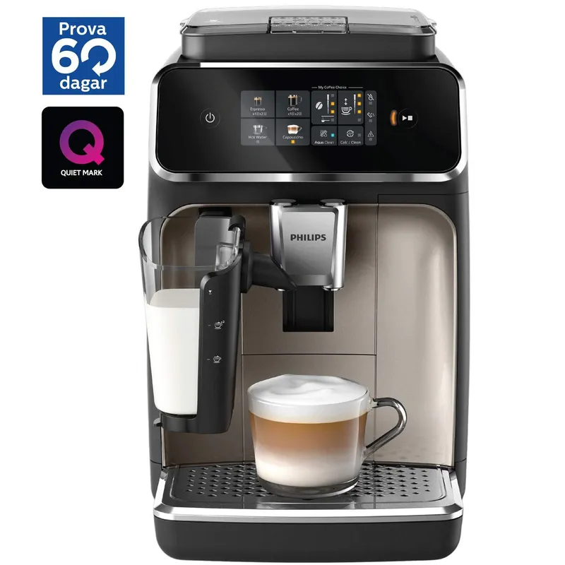 Bild 2 för Philips Series 2300 EP2336 - Automatisk kaffekokare med mjölkskummare - 15 bar - svart/krom