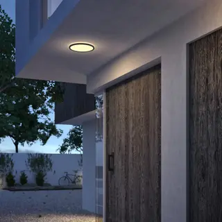 Produktfoto för Philips Supertunn taklampa 15 W, Svart, Vit, IP54, Trädgård, Terass, II, Modern, Trädgård, Terass