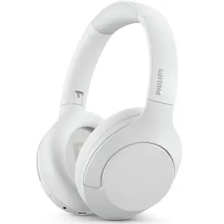 Produktfoto för Philips TAH8506 - Hörlurar med mikrofon - fullstorlek - Bluetooth - trådlös, kabelansluten - aktiv brusradering - 2,5 mm kontakt - vit