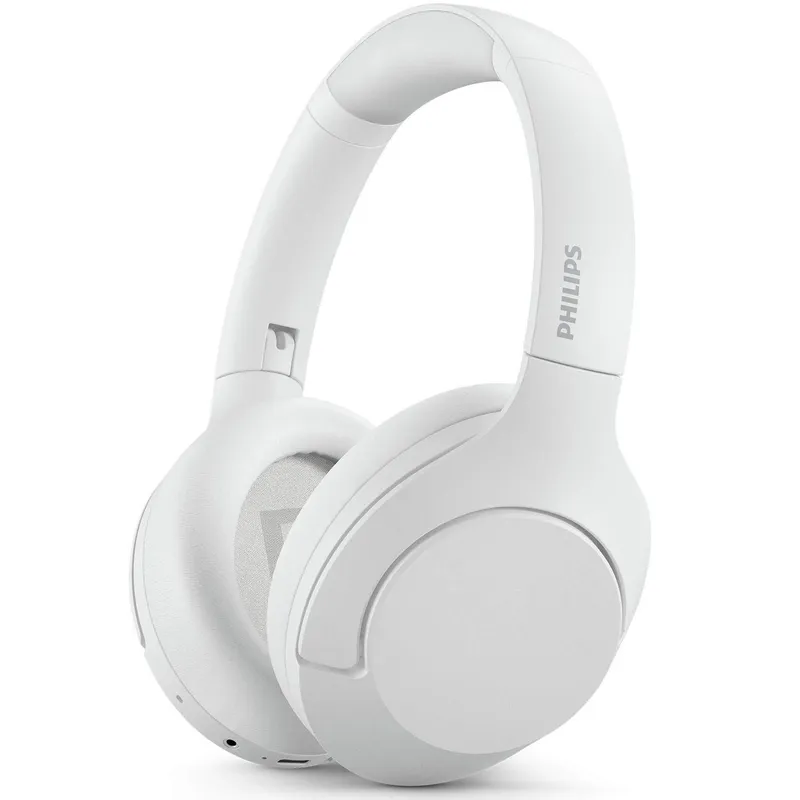 Bild 1 för Philips TAH8506 - Hörlurar med mikrofon - fullstorlek - Bluetooth - trådlös, kabelansluten - aktiv brusradering - 2,5 mm kontakt - vit