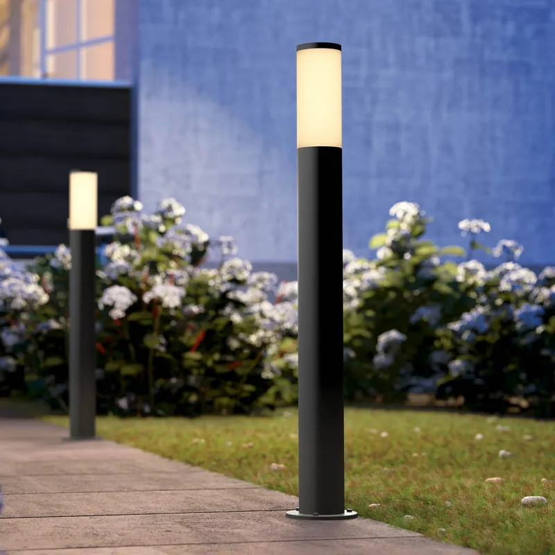 Bild 1 för Philips Utrecht stolplampa 20 W E27 ljuskälla medföljer inte, Utomhus pelar-/stolpbelysning, Antracit, Vit, IP44, Trädgård, Terass, I, Modern