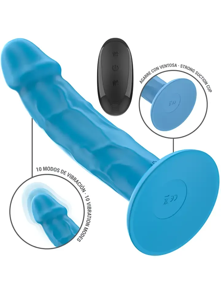 Bild 2 för Phoebe Realistic Vibrator 10 Modes Remote Control Dildo med vibrator