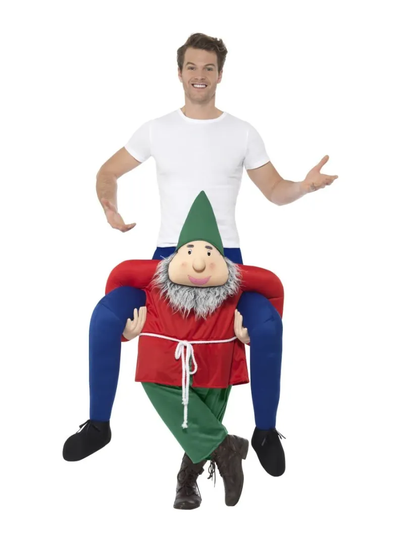Alternativ bild 0 för Piggyback Hustomte Maskeraddräkt - Onesize