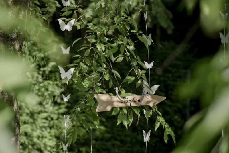 Alternativ bild 0 för Pil av papp för dekoration - vit