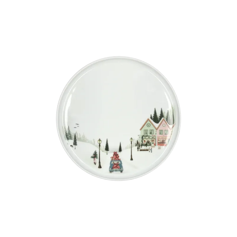 Alternativ bild 0 för Pillivuyt Plate flat straight edge Winter 20 cm White Ovenproof porcelain