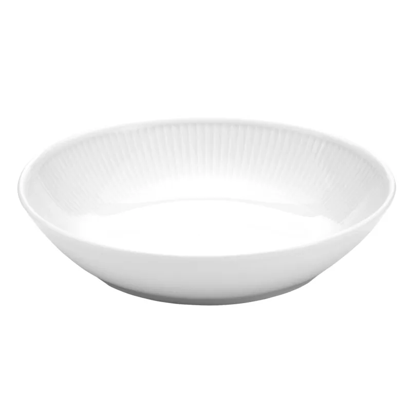 Alternativ bild 0 för Pillivuyt Vit Plissé djup sallads-/ pastatallrik