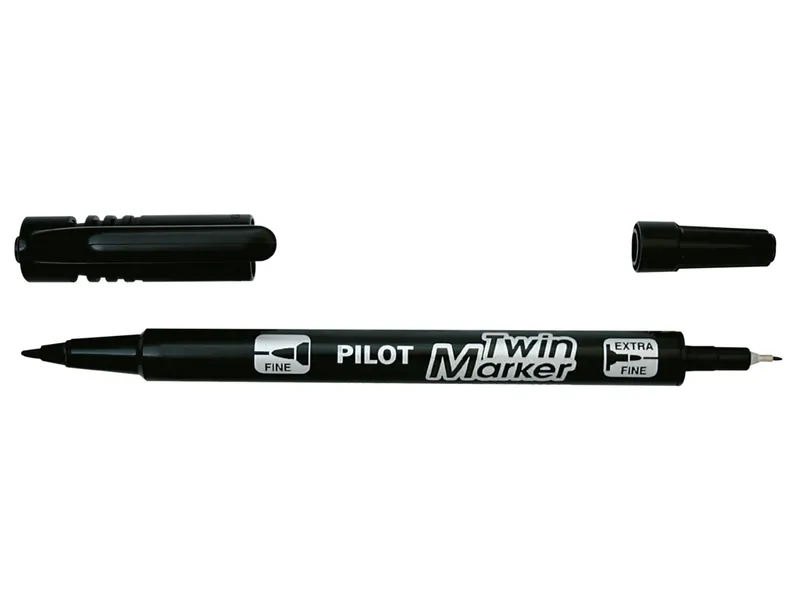 Alternativ bild 0 för Pilot Begreen Begreen Twin Ended Marker, tunn och extra tunn spets, svart