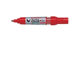 Produktfoto för Pilot Begreen Begreen V Super Color permanent märkpenna, kulspets på 2,3 mm, röd