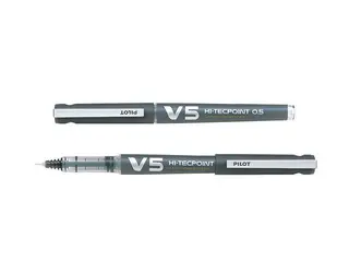Produktfoto för Pilot Begreen Bläckkulpenna, Begreen Hi-Tecpoint V5 rollerballpenna med stift, extra tunn spets på 0,5 mm, svart