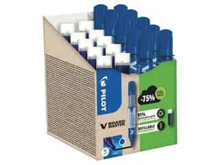 Produktfoto för Pilot Begreen Whiteboardpenna Greenpack blå 10+10/fp