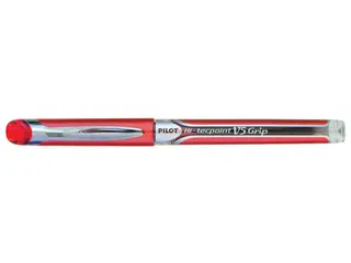 Produktfoto för Pilot Bläckkulpenna, Hi-Tecpoint V5 Grip, extra tunn spets på 0,5 mm, röd