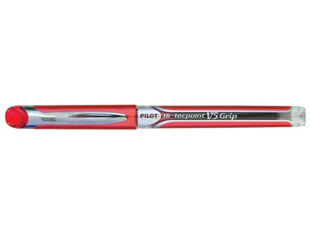 Alternativ bild 0 för Pilot Bläckkulpenna, Hi-Tecpoint V5 Grip, extra tunn spets på 0,5 mm, röd