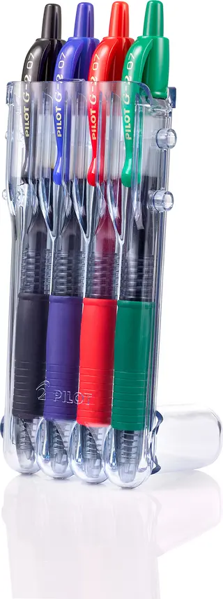 Produktfoto för Pilot G-2 Gelpen w/click Set-2-Go 0,7 mm Basic ass. färger