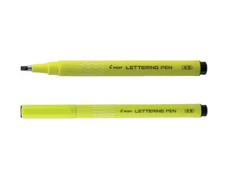 Produktfoto för Pilot Kalligrafipenna, fiberspets, 3 mm spets, vit pennkropp, svart bläck
