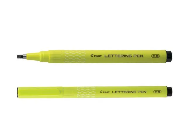 Alternativ bild 0 för Pilot Kalligrafipenna, fiberspets, 3 mm spets, vit pennkropp, svart bläck