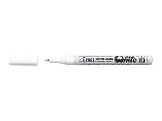 Produktfoto för Pilot Märkpenna Super Color Marker permanent, extra tunn kulspets på 1,0 mm, vit