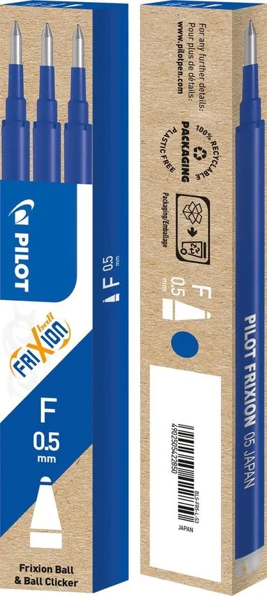 Alternativ bild 0 för Pilot Refill Frixion 0,5mm blå 3/FP