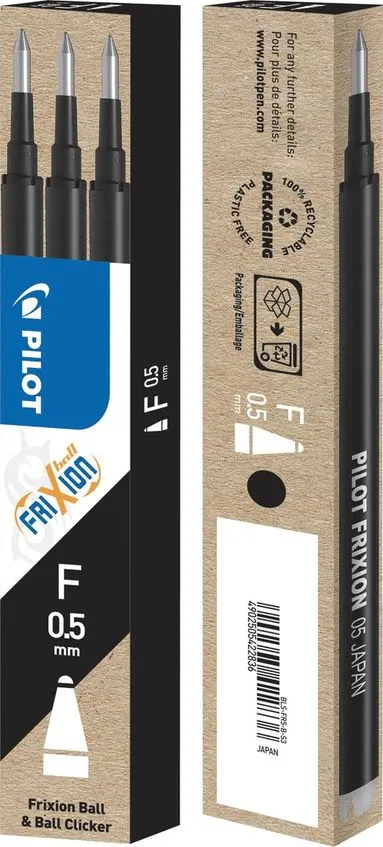 Alternativ bild 0 för Pilot Refill Frixion 0,5mm svart 3/FP