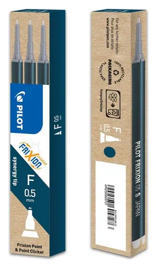 Produktfoto för Pilot Refill Frixion Synergy 0,5mm svartblå