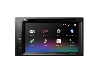 Produktfoto för Pioneer AVH-A240DAB, Sort, 2 DIN, 200 W, CD, DVD, Android, iOS, AAC, FLAC, MP3, WAV, WMA