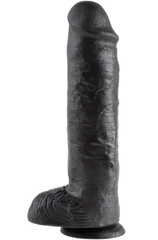 Produktfoto för Pipedream King Cock With Balls Black 28 cm