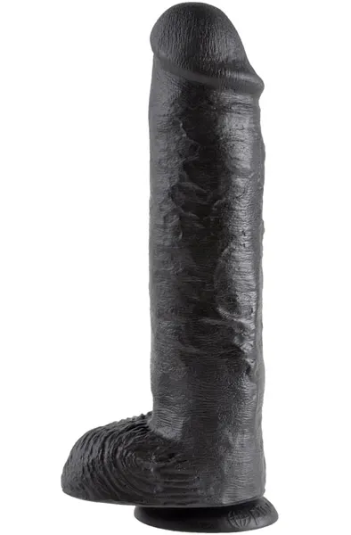Bild 1 för Pipedream King Cock With Balls Black 28 cm