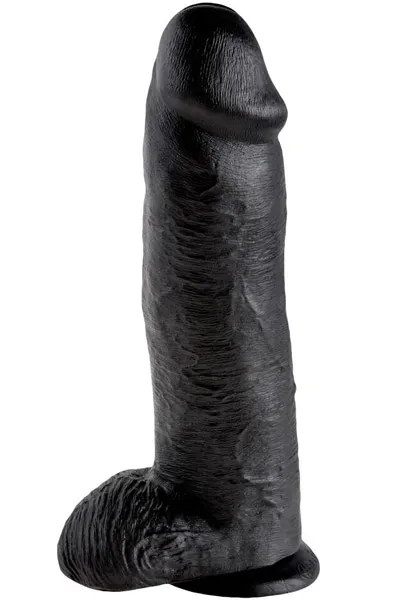 Bild 1 för Pipedream King Cock With Balls Black 30,5 cm