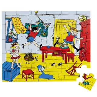 Produktfoto för Pippi Långstrump Träpussel 30-bitar