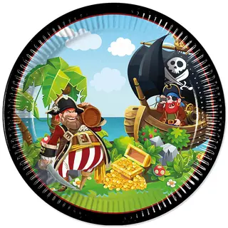 Produktfoto för Piratkalas Papperstallrik 23 cm 8-pack