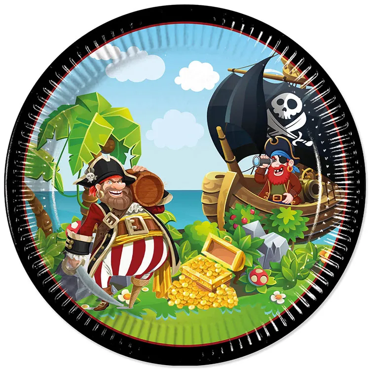 Alternativ bild 0 för Piratkalas Papperstallrik 23 cm 8-pack