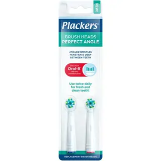 Produktfoto för Plackers Brush head refills Perfect Angle Tandborsthuvuden 2 st