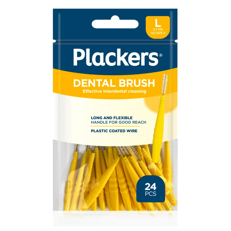Bild 1 för Plackers Dental Brush L 0,7 mm Mellanrumsborstar 24 st