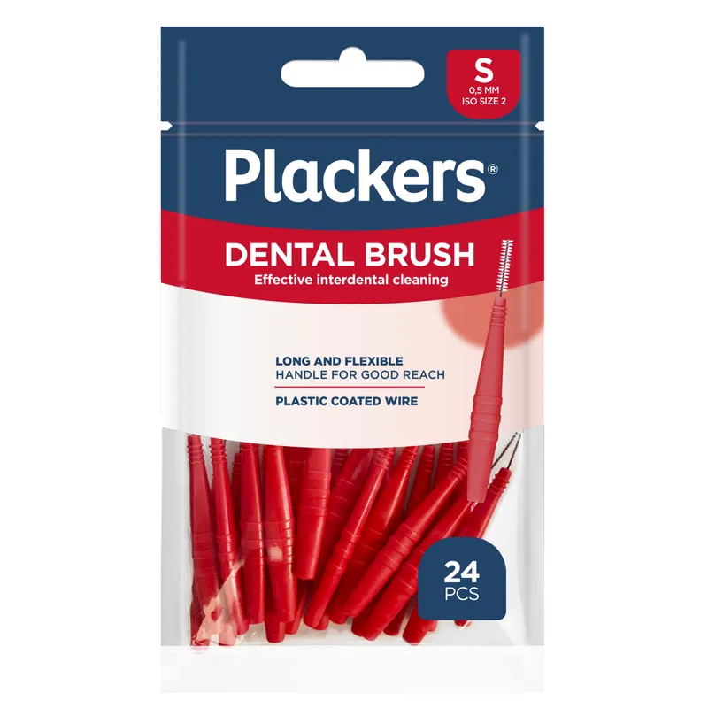 Bild 2 för Plackers Dental Brush S 0,5 mm Mellanrumsborstar 24 st