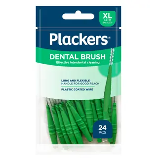 Produktfoto för Plackers Dental Brush XL 0,8 mm Mellanrumsborstar 24 st