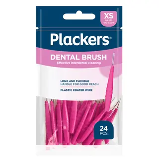 Produktfoto för Plackers Dental Brush XS 0,4 mm Mellanrumsborstar 24 st