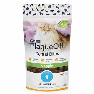 Produktfoto för PlaqueOff Dental Bites katt 60g