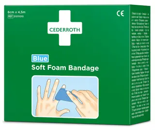 Produktfoto för PLÅSTER 51011010 CEDERROTH SOFT FOAM BLÅ 4,5M | Beijerbygg Byggmaterial