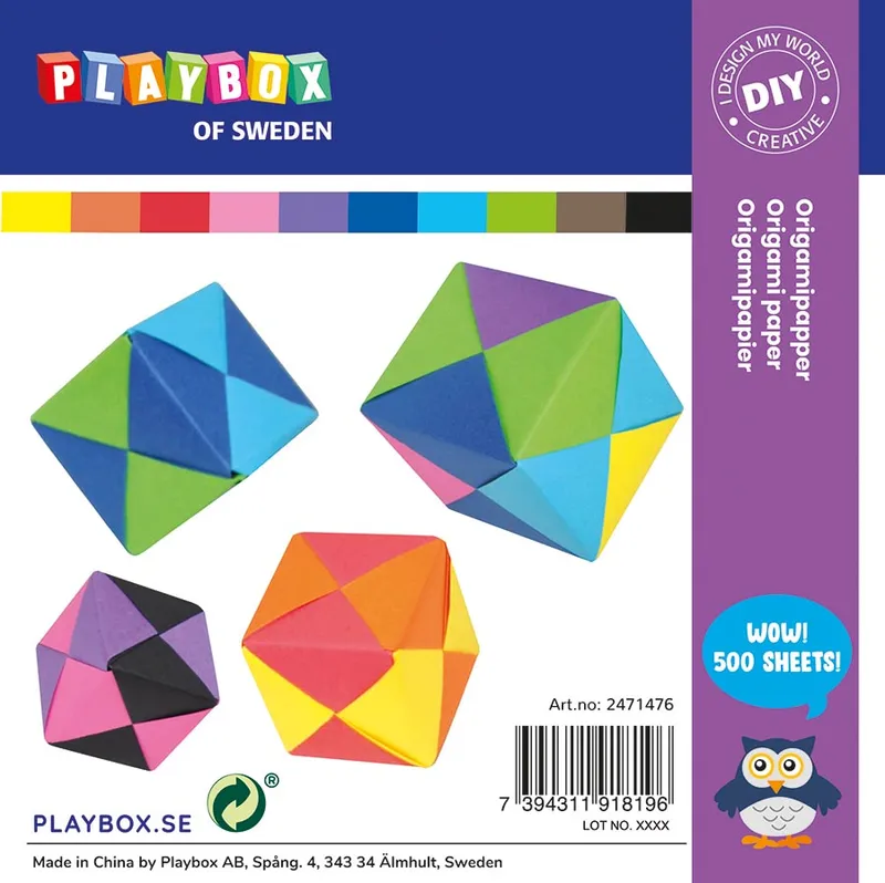 Alternativ bild 0 för PLAYBOX Origamipapper 500/FP