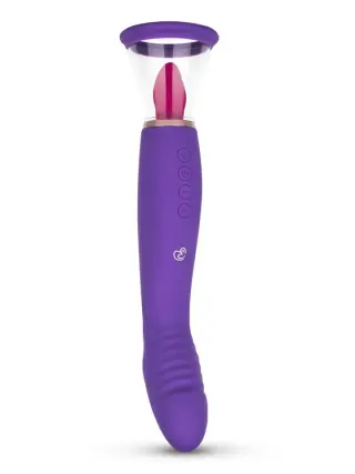 Produktfoto för Pleasure Pump With G-Spot Vibrator - Purple
