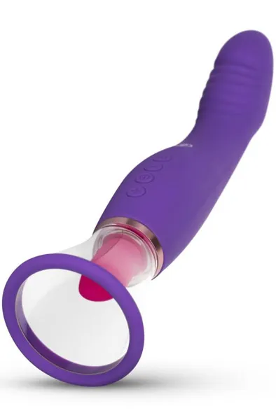 Bild 2 för Pleasure Pump With G-Spot Vibrator - Purple
