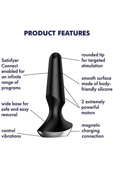 Bild 2 för Plug-ilicious 2 Black Bluetooth & App Analplugg med vibrator