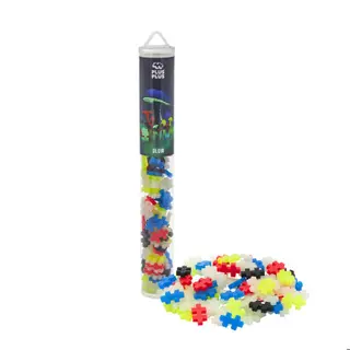 Produktfoto för Plus-Plus 3D Byggsats 100-bitar i tub (Glow mix)