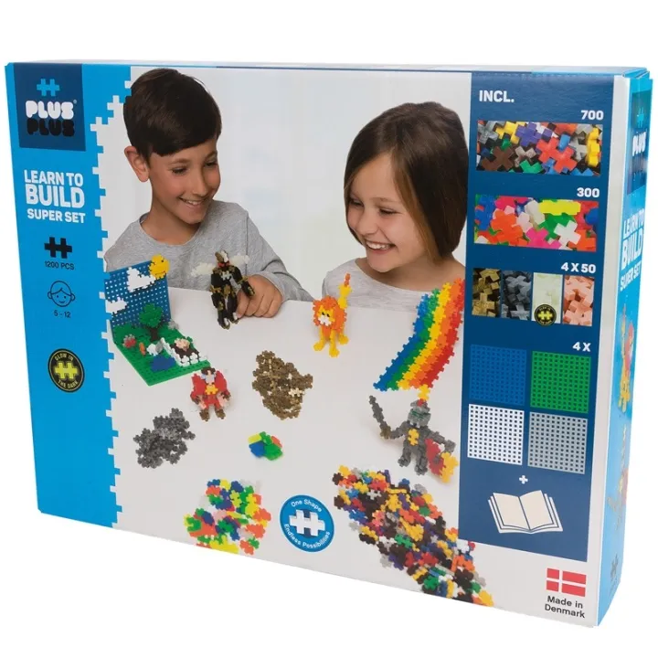 Alternativ bild 0 för Plus Plus Basic 3D Byggsats 1200-bitar (Learn to build mega)