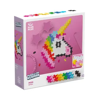 Produktfoto för Plus Plus Puzzle By Number Byggsats 250-bitar (Enhörning)