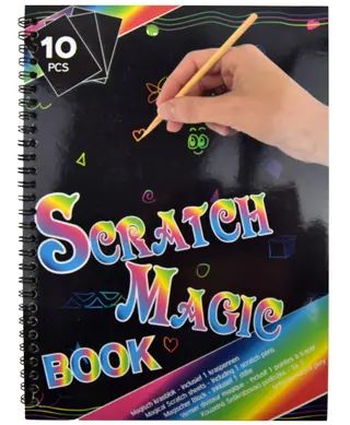 Produktfoto för Pocket Money Magisk Color Scratch Bok A4 10 Sidor med Penna