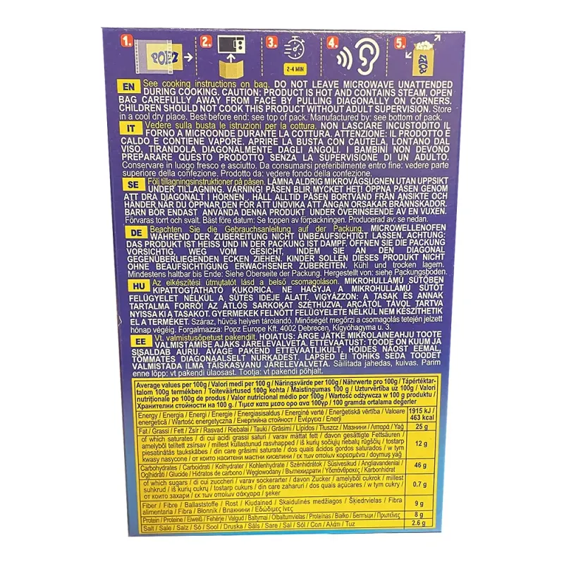 Bild 2 för Popz Micropopcorn Salt 3x90g