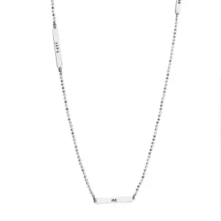 Produktfoto för Power Plates Long Halsband Silver 80 cm